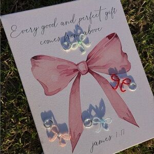 mini bow keychains 🩷